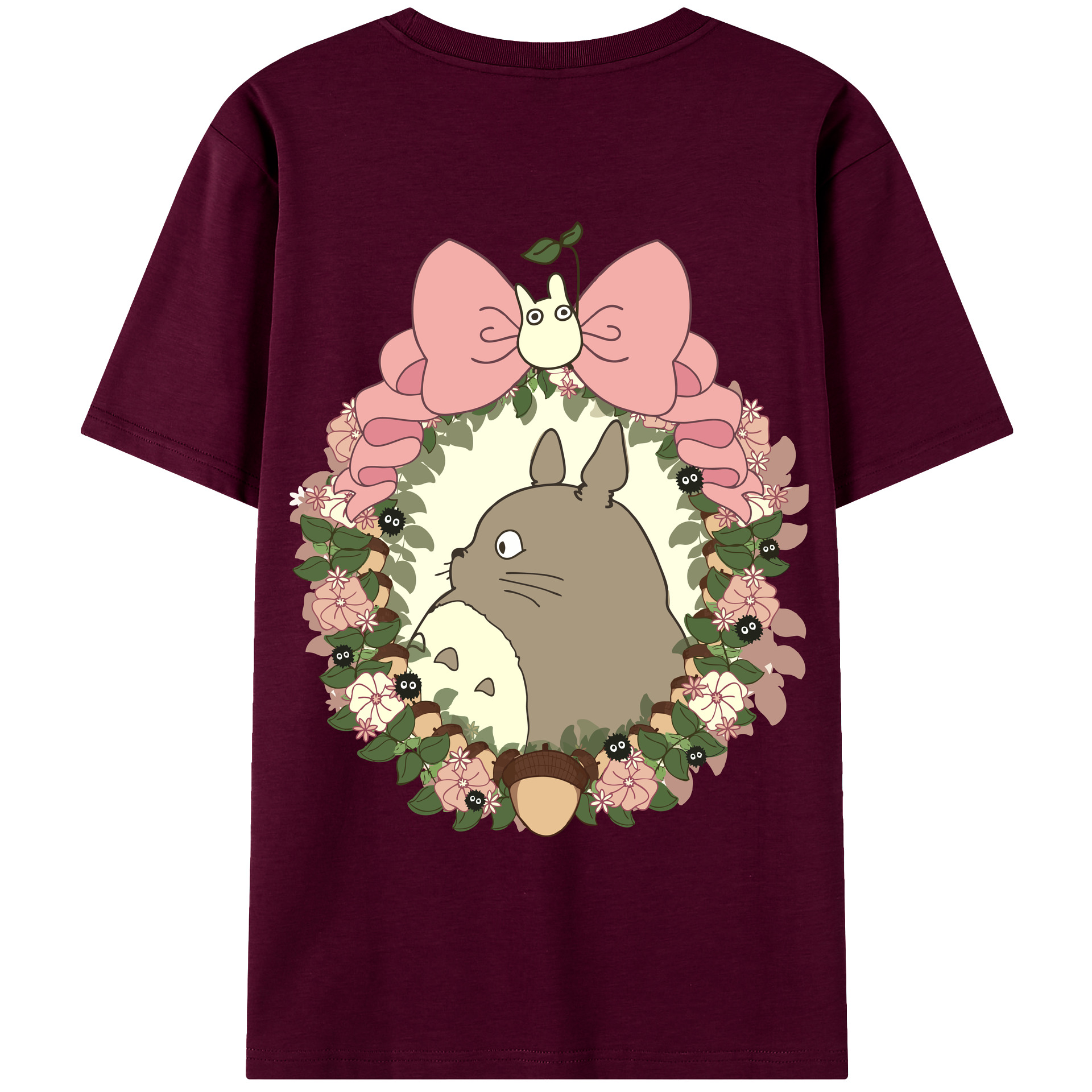 （画像用） となりのトトロ 草壁メイ 草壁サツキ My Neighbor Totoro Satsuki Kusakabe Mei Kusakabe レディース半袖Tシャツ(バックプリント)